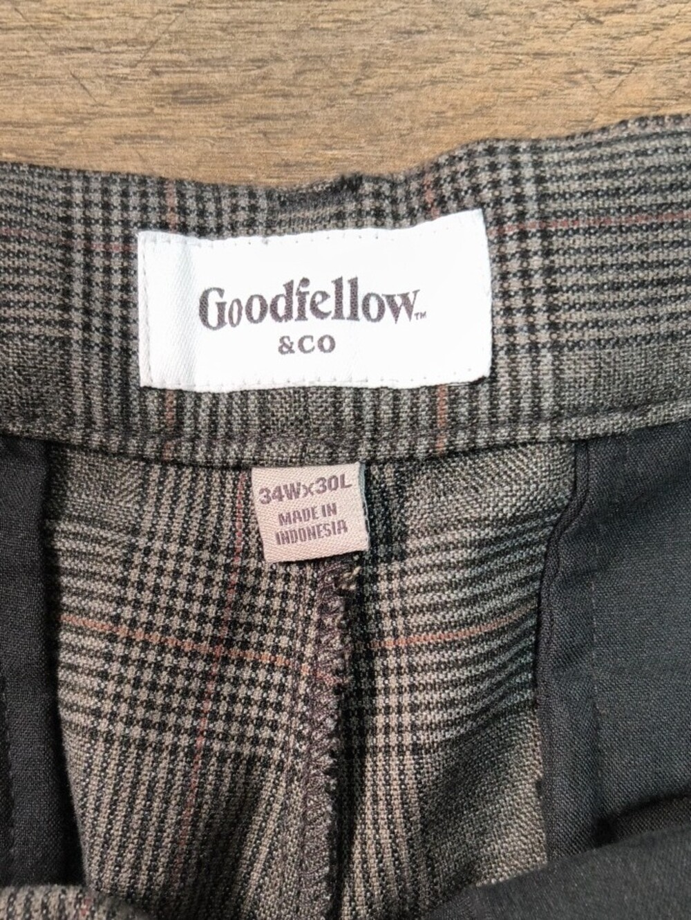 Goodfellow & Co Brown Plaid Dress Pants - Picture 3 of 3